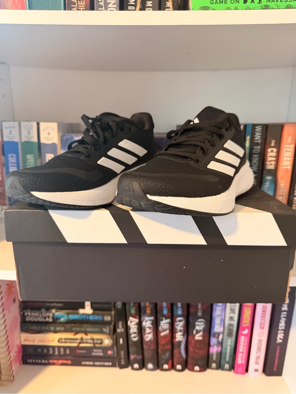 adidas Kids Black and White Running Sneakers